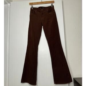 7 For All Mankind Brown Corduroy Bell Bottom Mid-rise Flared Jeans